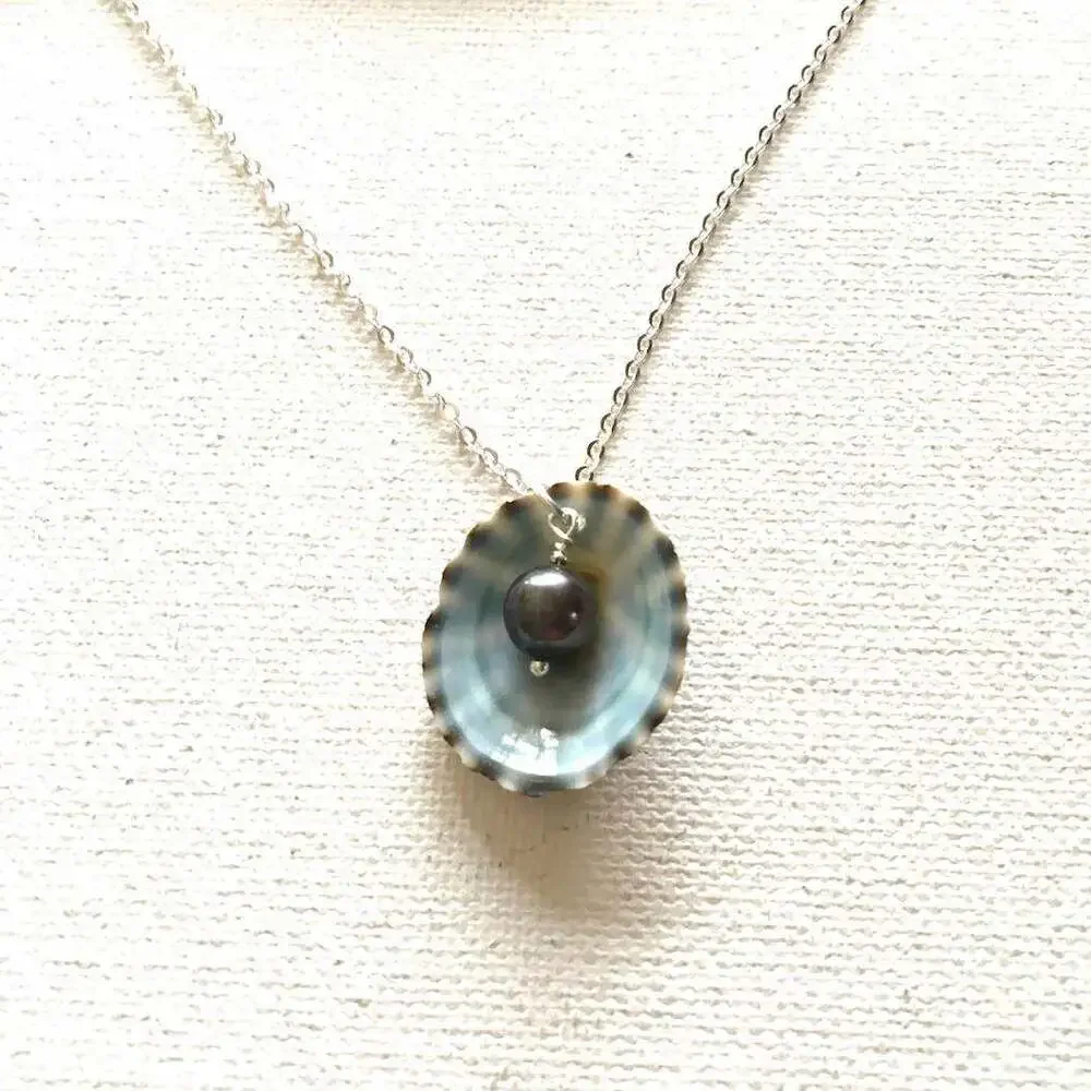 Jackie Gallagher Designs - Ireland Limpet Shell Necklace: White - Picture 2 of 2